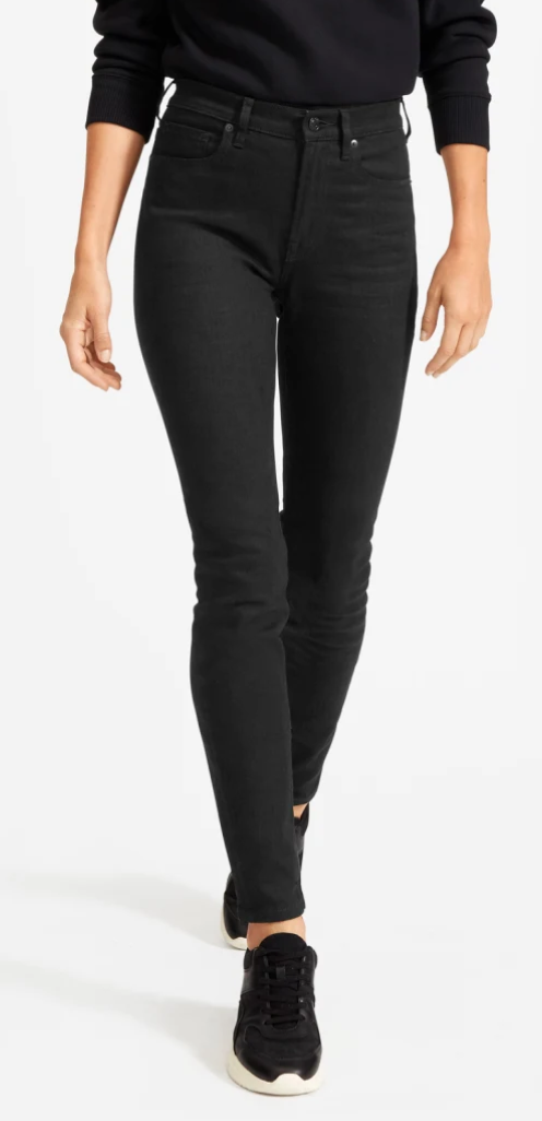 Everlane High-Rise Skinny Jean in Black