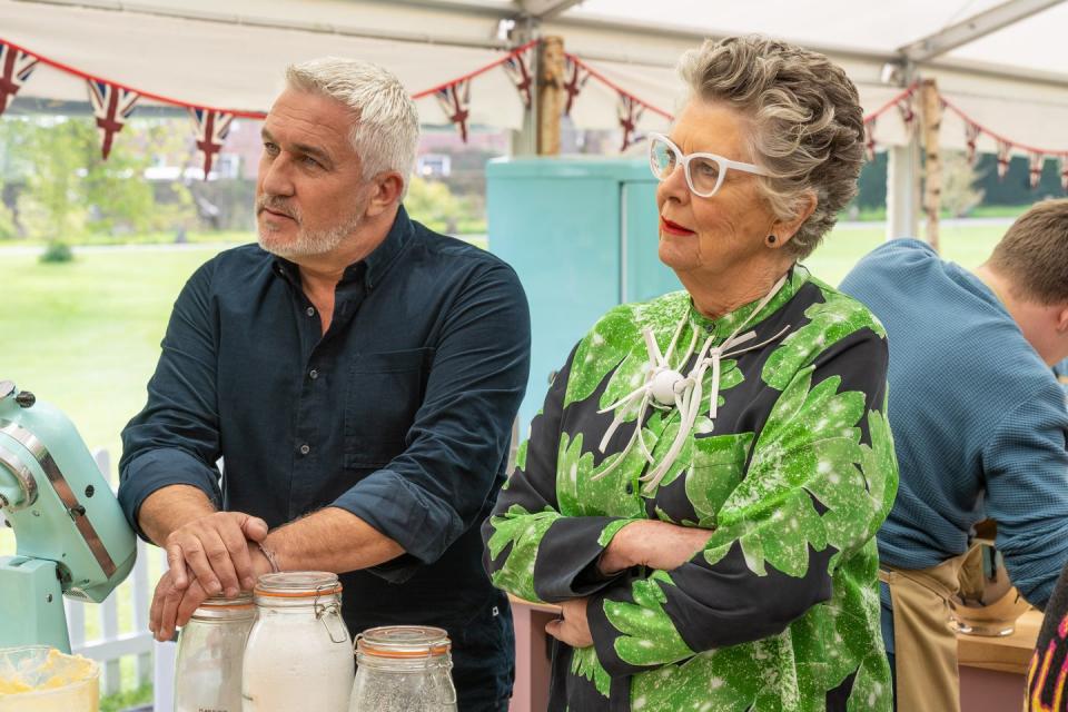 paul hollywood and prue leith in the great british bake off 2023