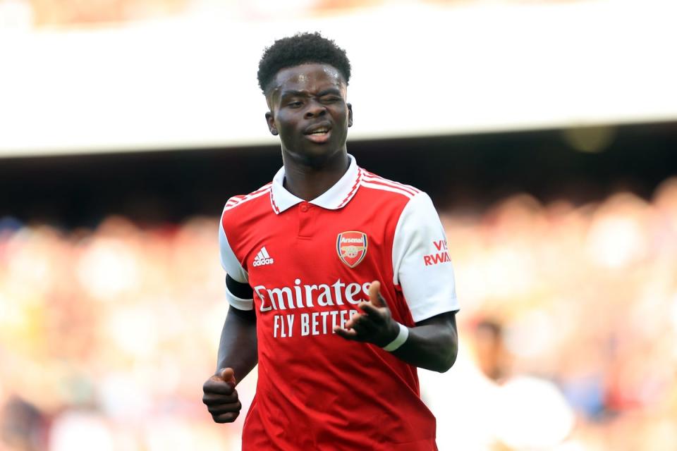 Bukayo Saka is confident of signing a new contract at Arsenal (Bradley Collyer/PA) (PA Wire)