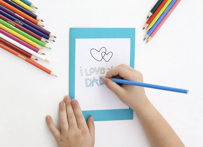 24) I Love You Dad Coloring Note