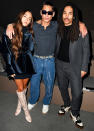 <p>Gray Sorrenti, Evan Mock, and Luka Sabbat pose together at the Fendi fashion show in Milan on Jan. 15.</p>