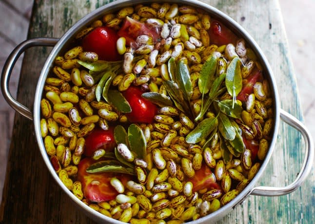 Borlotti Beans with Garlic and Olive Oil