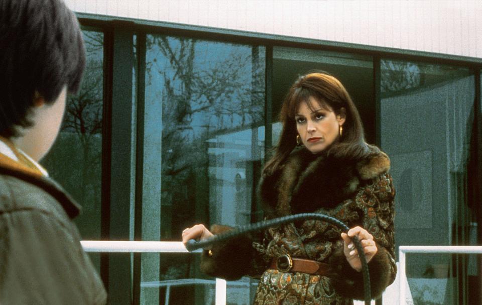 Sigourney Weaver (pictured), Kevin Kline, Joan Allen, Tobey Maguire, Christina Ricci, Elijah Wood, Katie Holmes, Glenn Fitzgerald, and Jamey Sheridan all star in The Ice Storm.