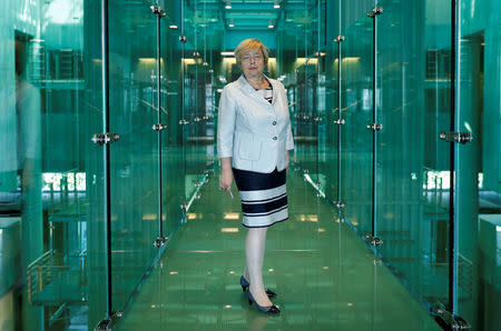 Supreme Court President Malgorzata Gersdorf poses after Reuters interview at Supreme Court in Warsaw, Poland August 13, 2018. REUTERS/Kacper Pempel