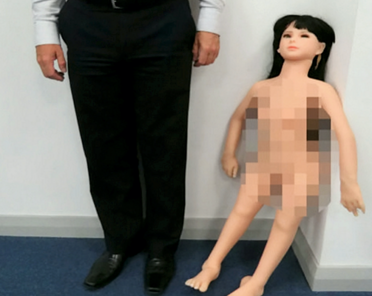 David Turner argued that the doll he imported into the country was not obscene (SWNS)