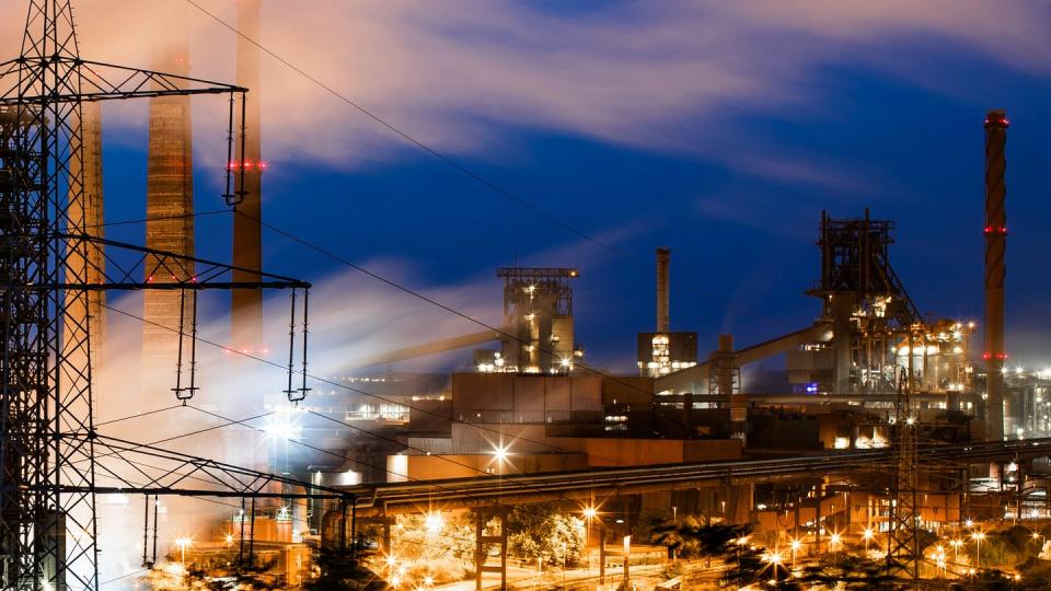 Das Thyssenkrupp-Stahlwerk Schwelgern in Duisburg.