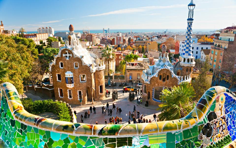 Free time to explore the city will take you to Gaudi's Park Guel