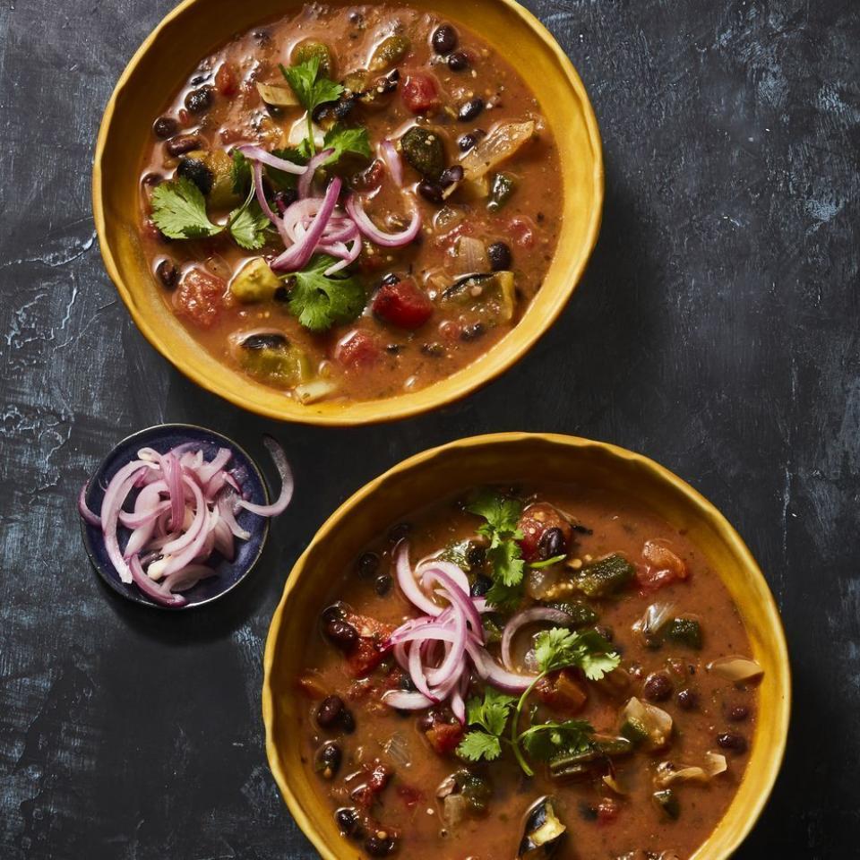 3) Fiery Black Bean Soup