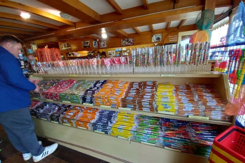 Sticks of rock for sale at John Bull in Bridlington