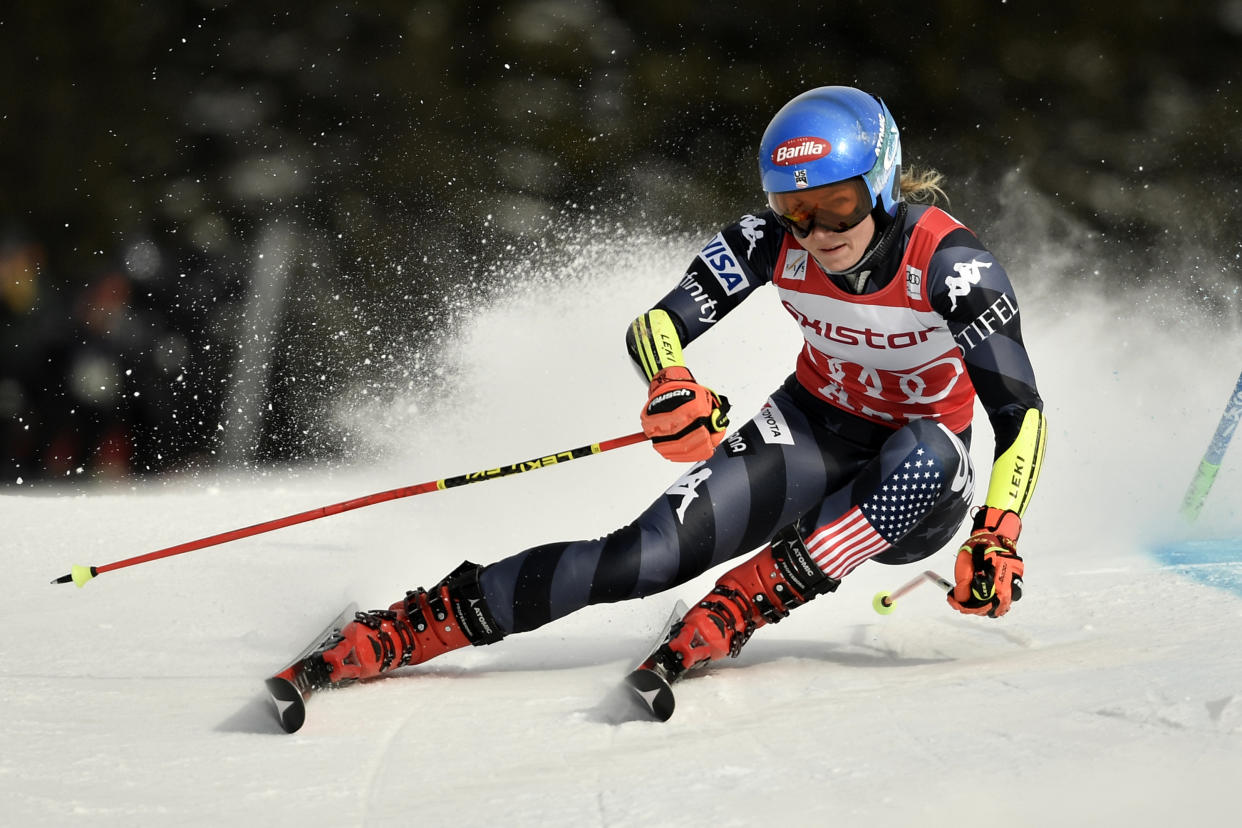 Mikaela Shiffrin is setting all sorts of records this winter. (Photo by Jonas Ericsson/Agence Zoom/Getty Images)