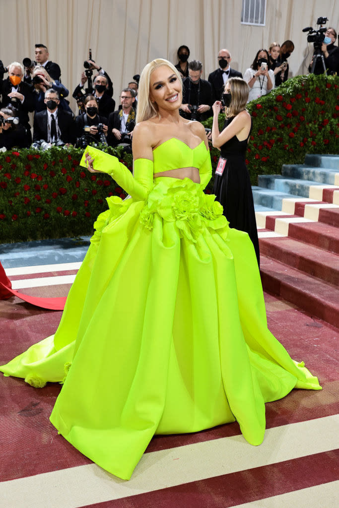 Gwen Stefani in a ballgown with a cutout