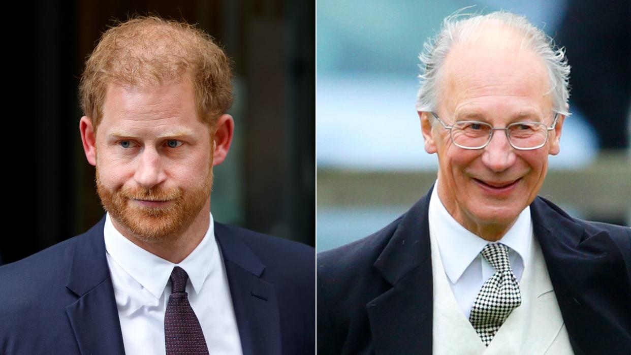 Prince Harry and his uncle Robert Fellowes