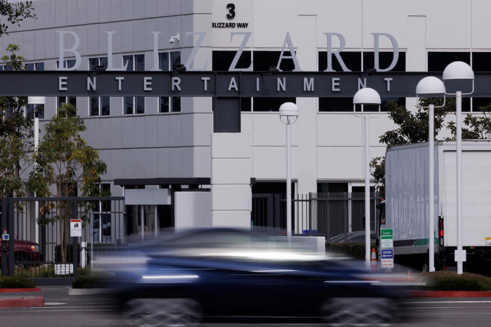 A view shows Blizzard Entertainment's campus, after Microsoft Corp announced the purchase of Activision Blizzard for $68.7 billion in the biggest gaming industry deal in history, in Irvine, California, U.S., January 18, 2022.   REUTERS/Mike Blake