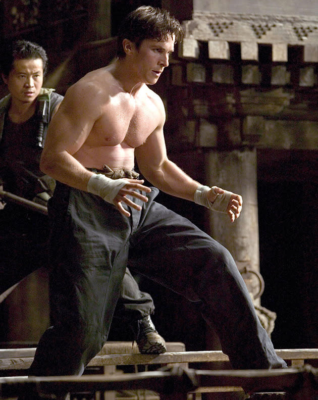 <p>Christian Bale got incredibly thin for 2004's 'The Machinist,' dropping over 27 kilograms. So to beef up for the next year's 'Batman Begins,' he gained it all back and put on another 10 kilograms of muscle. We think the result speaks for itself...</p>