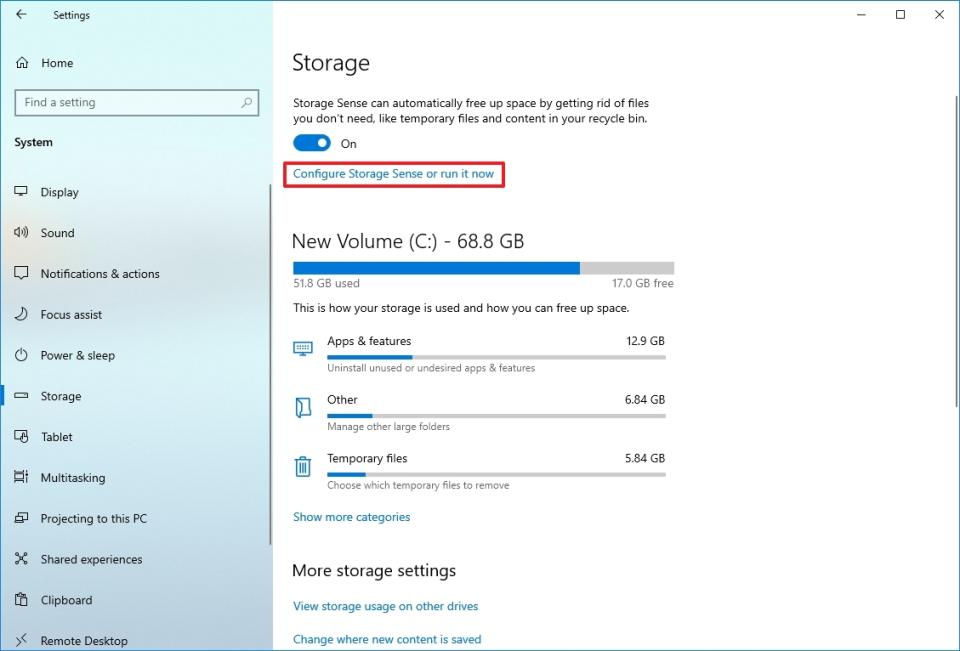 Open Storage Sense