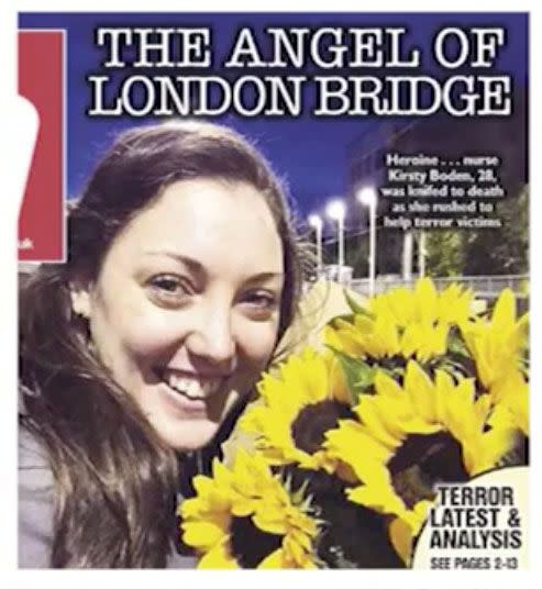 The English press have called her 'the Angel of London Bridge'. Photo: 7 News