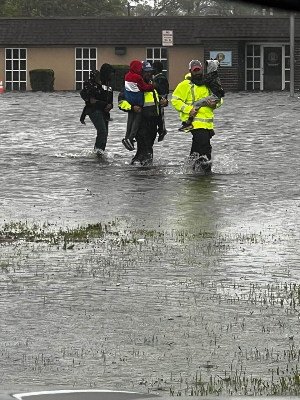 Both children and adults were rescued out of flooded Daytona Beach neighborhoods east of Nova Road when Tropical Storm Ian swept through central Florida Sept. 28 and 29. (City of Daytona Beach)