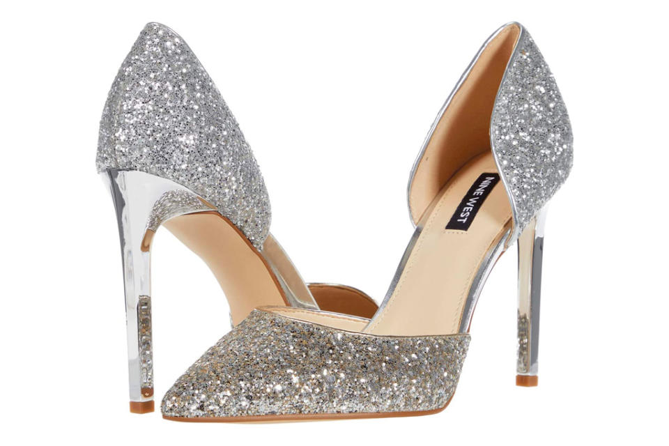 glittering heels, pumps, nine west