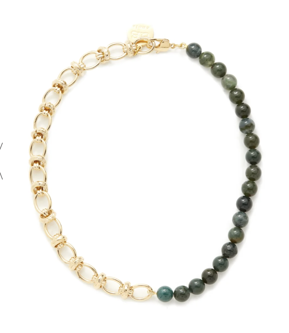 Ayla Agate and 18kt Gold-plated Necklace