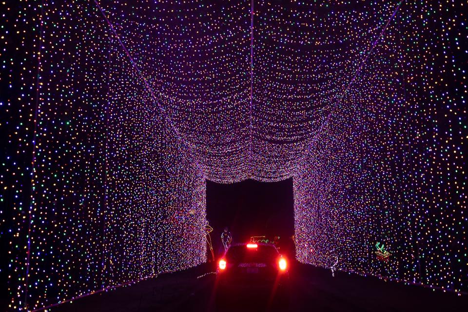 Scenes from the 2020 Lights Under Louisville Christmas light show in the Louisville Mega Cavern. Dec. 17, 2020