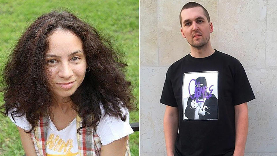 Marina Kukhal, 36, is pictured left. Right is Alexander Yushko, 30, who performed under the pseudonym Andy Cartwright. Source:  East2West News/Australscope