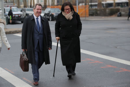 Attorney for Joaquin Guzman, the Mexican drug lord known as "El Chapo", Jeffrey Lichtman arrives at the Brooklyn Federal Courthouse, during the trial of Guzman in the Brooklyn borough of New York, U.S., February 5, 2019. REUTERS/Brendan McDermid