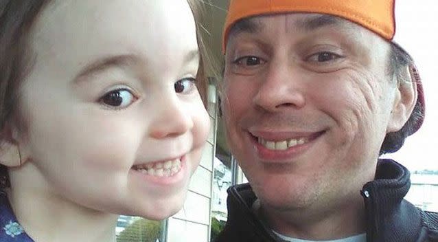 Harmony and her dad were reunited after two years apart. Photo: Facebook