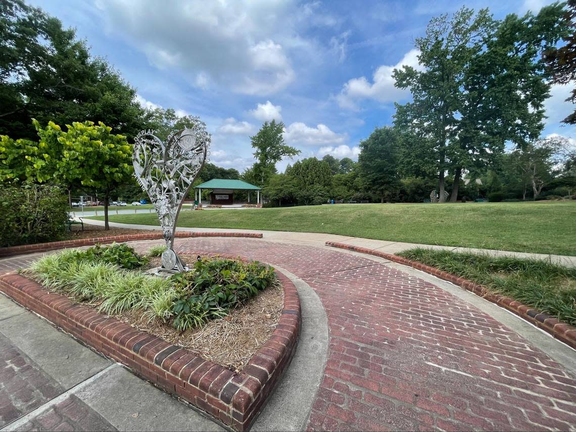 Spend some time outdoors at Stumptown Park in downtown Matthews.