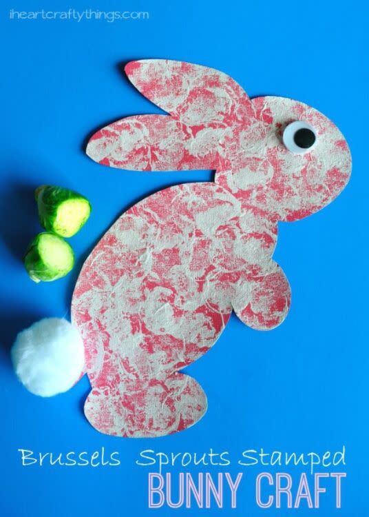 brussels sprouts bunny card diy easter cards