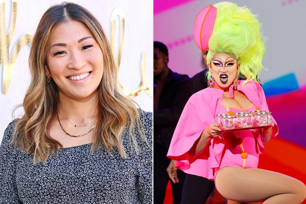 Jenna Ushkowitz attends The Little Market's International Women's Day Celebration 2022 on March 08, 2022 in Los Angeles, California. (Photo by Emma McIntyre/Getty Images for The Little Market); RuPaul's Secret Celebrity Drag Race Episode 4; Credit: VH1/World of Wonder; https://app.asana.com/0/1202556224425358/1202907768201656/f