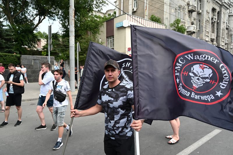 FILE PHOTO: Wagner fighters deployed in Rostov-on-Don