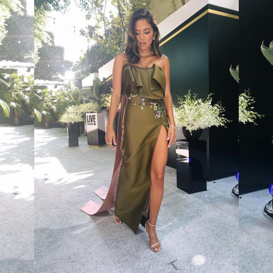 E! host Erin Lim looked stunning in green. Photo: Instagram/erinlim.