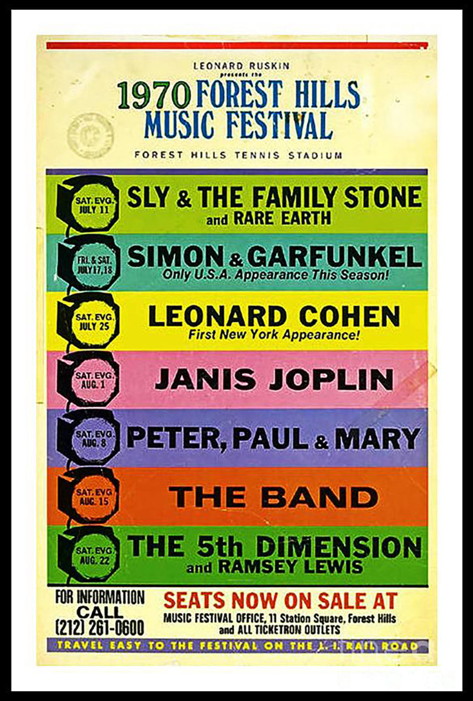 1970 Forest Hills Music Festival poster