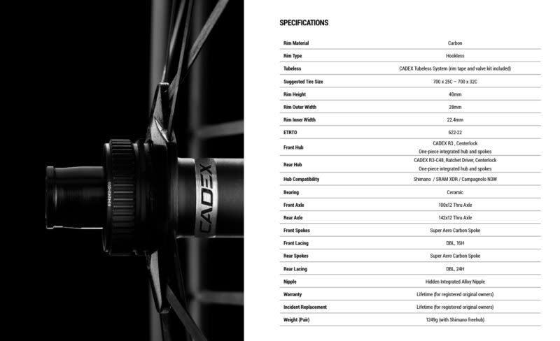 CADEX Max 40 WheelSystem hub