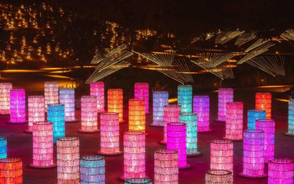 Light Towers, Gone Fishing and Fireflies are three of the art installations at Sensorio in Paso Robles. Sensorio