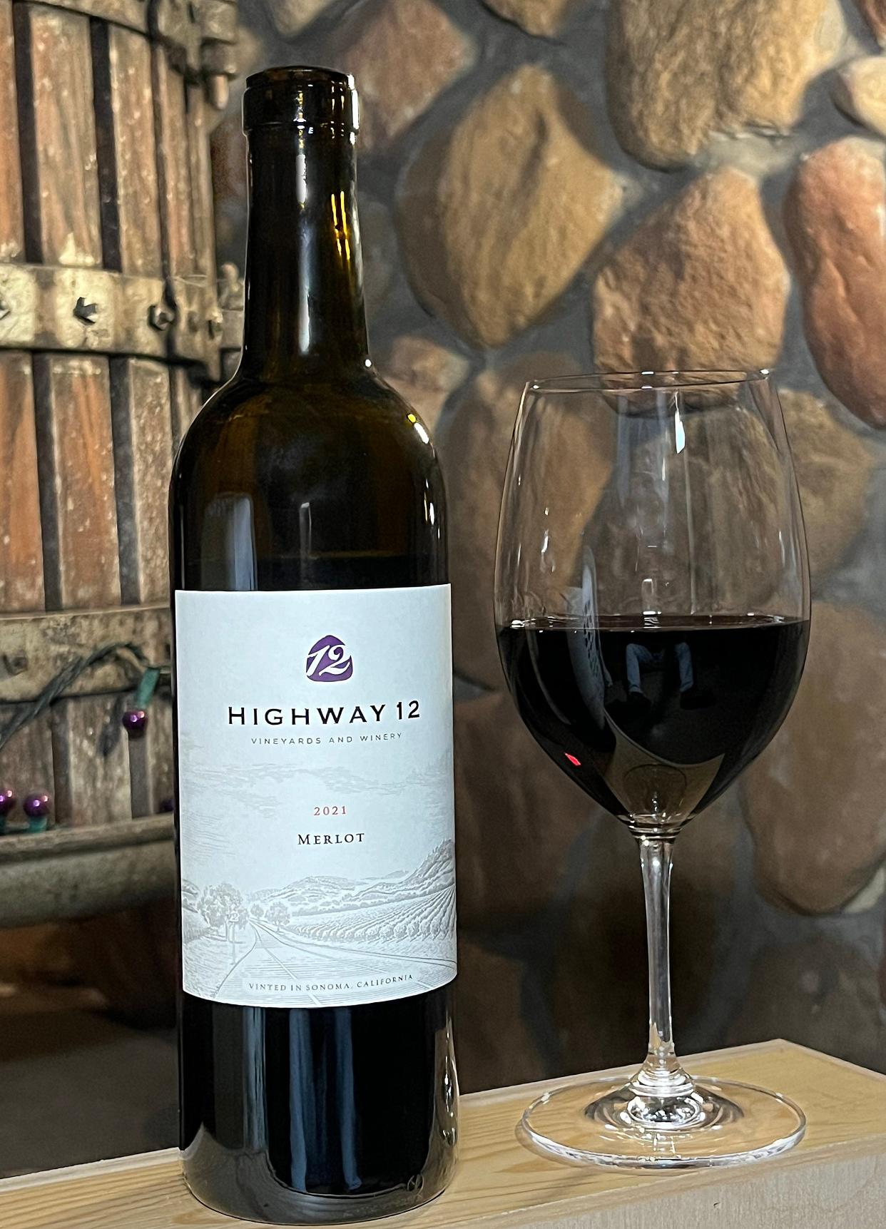 Highway 12 Sonoma County merlot over-delivers for its price at $19.99 a bottle.