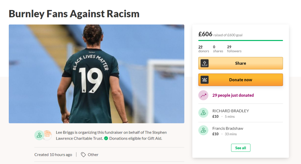 The page has already surpassed its initial £600 target (GoFundMe/Screengrab)