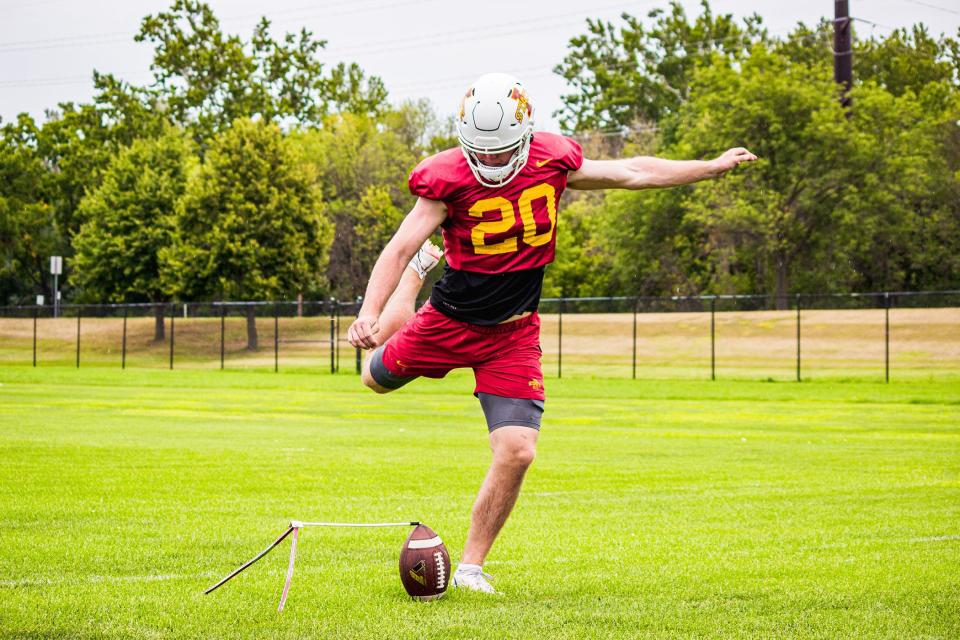 Iowa State freshman Jace Gilbert is a strong candidate to fill at least part of the kicking role Andrew Mevis handled so well last season.