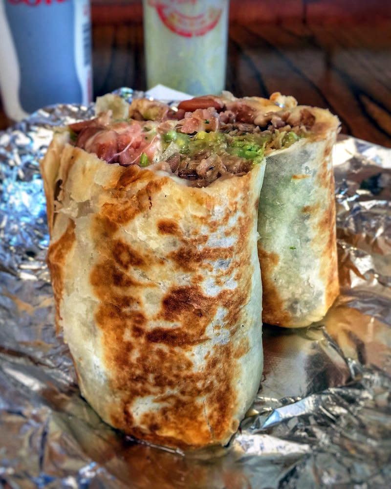 Carne Asada Super Burrito, La Taqueria in San Francisco, California