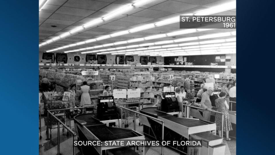 Registers did not beep at Publix registers in 1961.