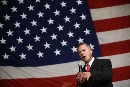 Republican candidate for U.S. Senate Judge Roy Moore speaks during a campaign event in Fairhope, Alabama, U.S., December 5, 2017. REUTERS/Jonathan Bachman