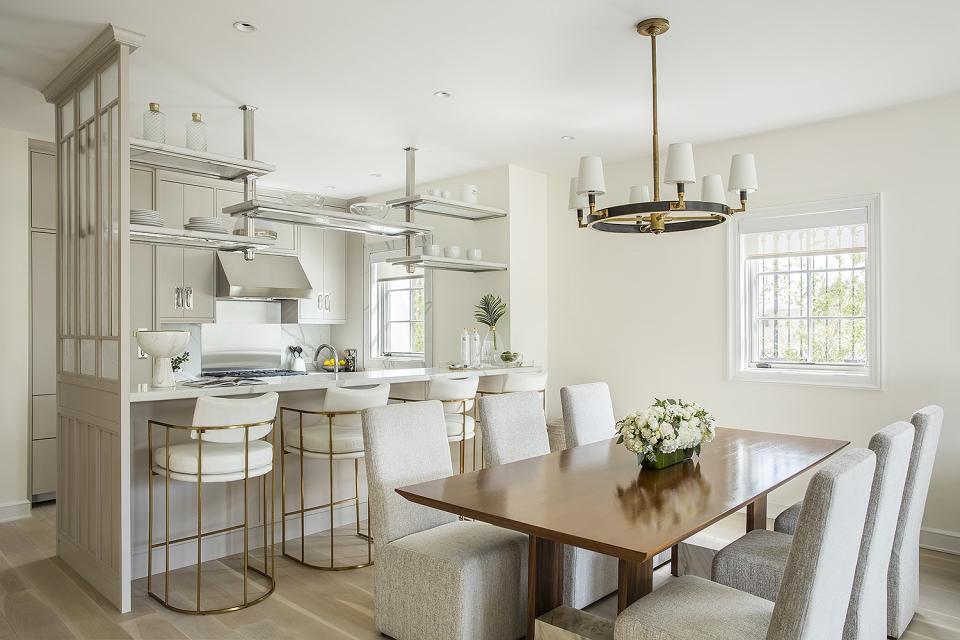 The kitchen and dining area of a custom Palisades Village home. The entire village was designed with its residents top of mind.