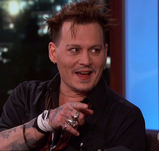 Depp said he learnt his lesson for crossing Australia's combustible deputy prime minister. Source: Jimmy Kimmel Live