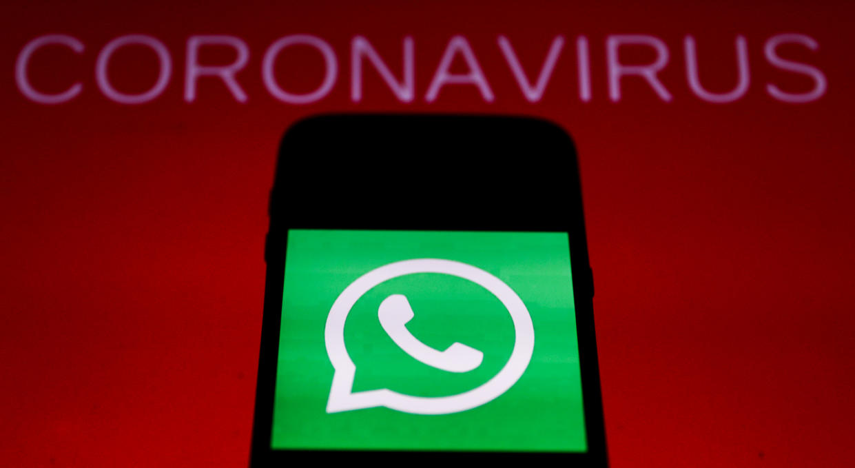 WhatsApp is being used to spread dangerous disinformation during the coronavirus pandemic. (Photo illustration by Jakub Porzycki/NurPhoto via Getty Images)