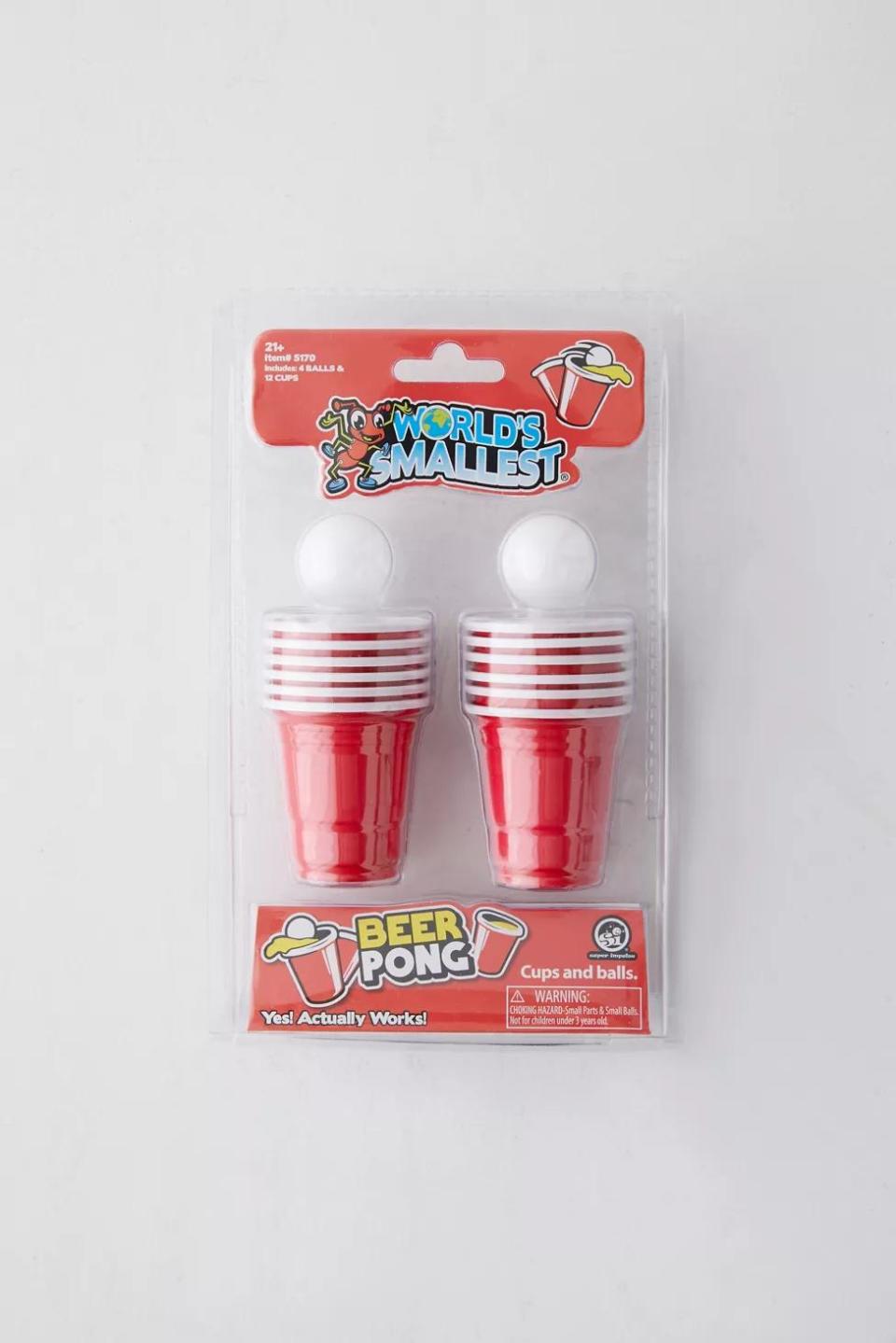 <p><a href="https://go.redirectingat.com?id=74968X1596630&url=https%3A%2F%2Fwww.urbanoutfitters.com%2Fshop%2Fworlds-smallest-beer-pong-game&sref=https%3A%2F%2Fwww.esquire.com%2Flifestyle%2Fg12222340%2Fwhite-elephant-gifts%2F" rel="nofollow noopener" target="_blank" data-ylk="slk:Shop Now;elm:context_link;itc:0;sec:content-canvas" class="link ">Shop Now</a></p><p>World’s Smallest Beer Pong Game</p><p>urbanoutfitters.com</p><p>$12.00</p>