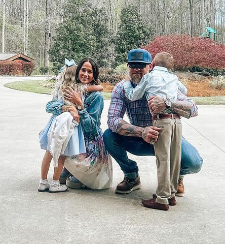 <p>Instagram/ambercochrangilbert</p> Brantley Gilbert and wife Amber with kids Barrett and Braylen