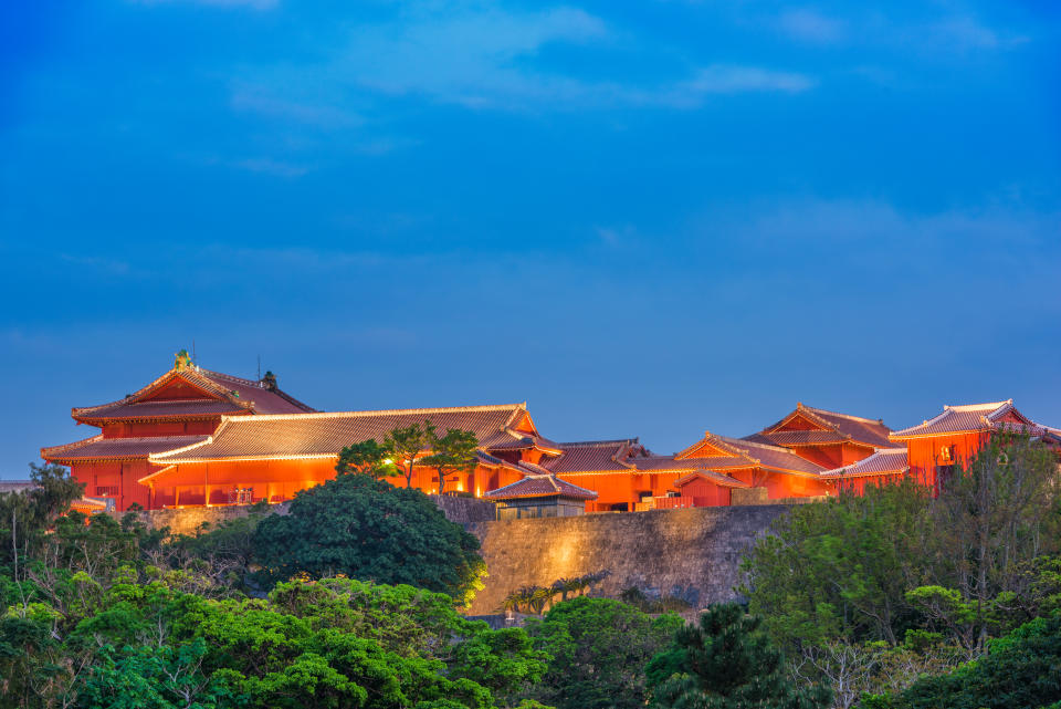 Shuri Castle and park at dusk (Getty Images)