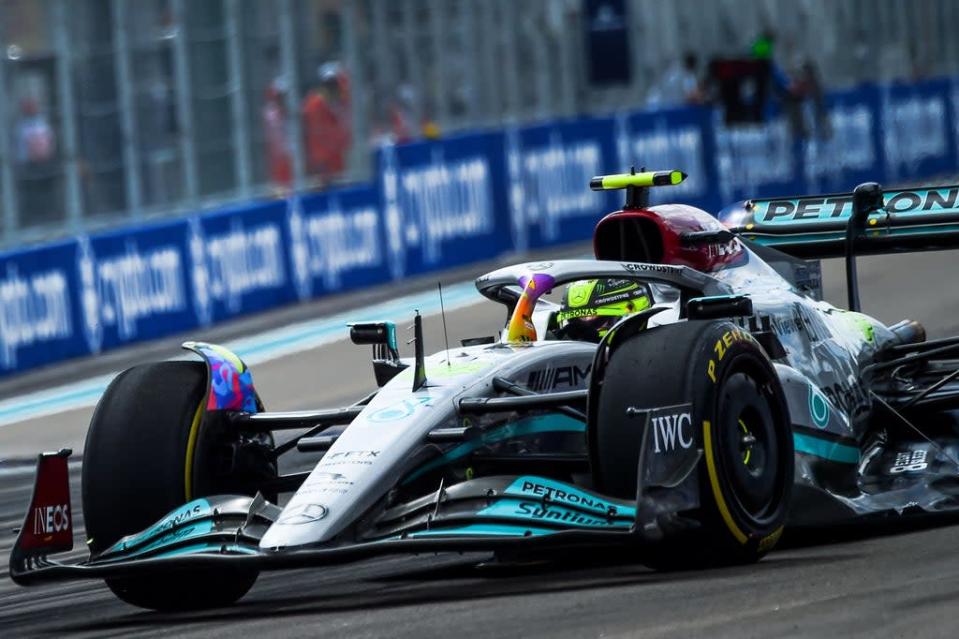 It was another frustrating race for Lewis Hamilton and Mercedes in Miami  (AFP via Getty Images)