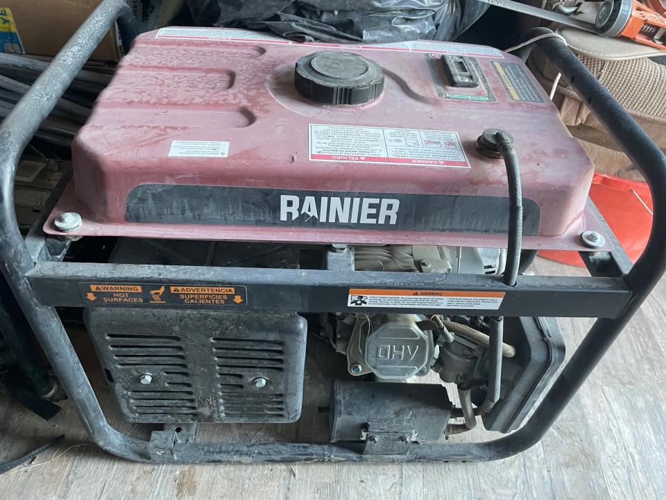 A red and black generator