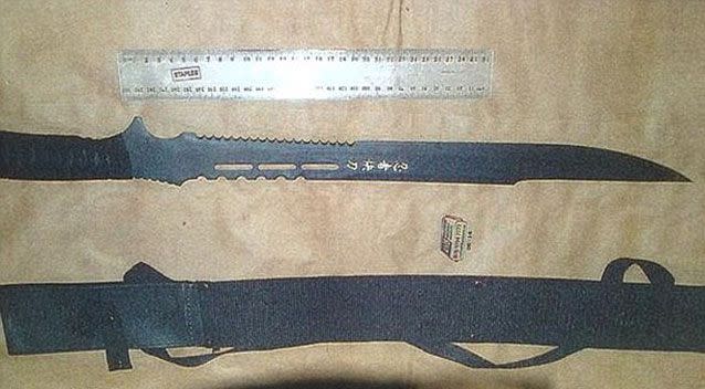 A number of blades were allegedly found in the car. Source: Supplied